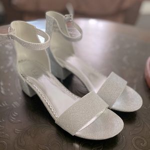 Silver Glitter Wedding shoes by Sugar (2) sizes